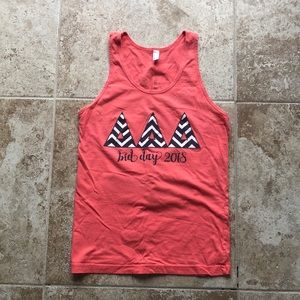 Tri delta bid day tank top
